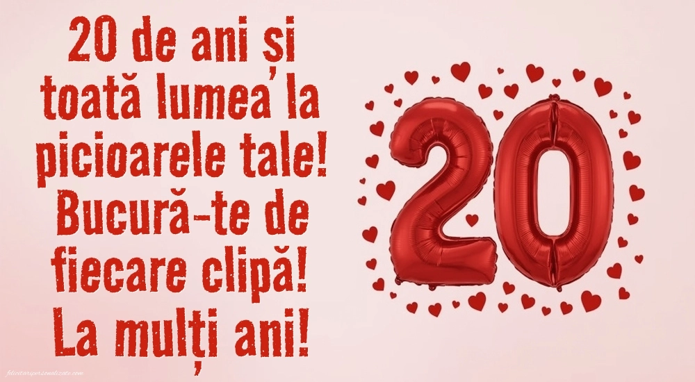 Imagini cu La mulți ani 20 ani pentru Nepoată: Baloane