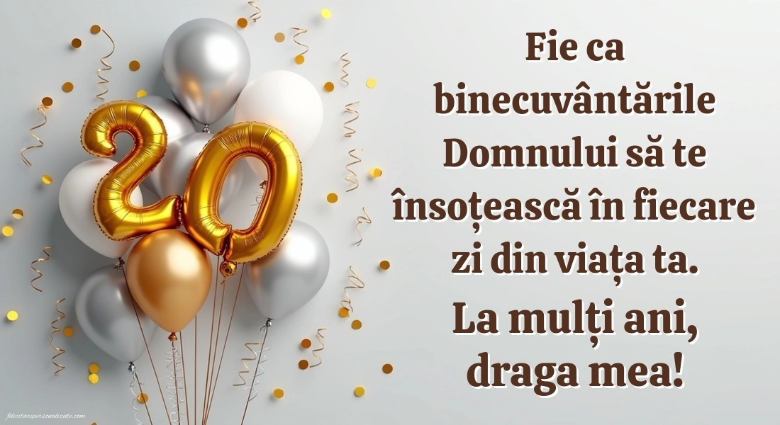 Imagini cu La mulți ani 20 ani pentru Nepoată: Baloane