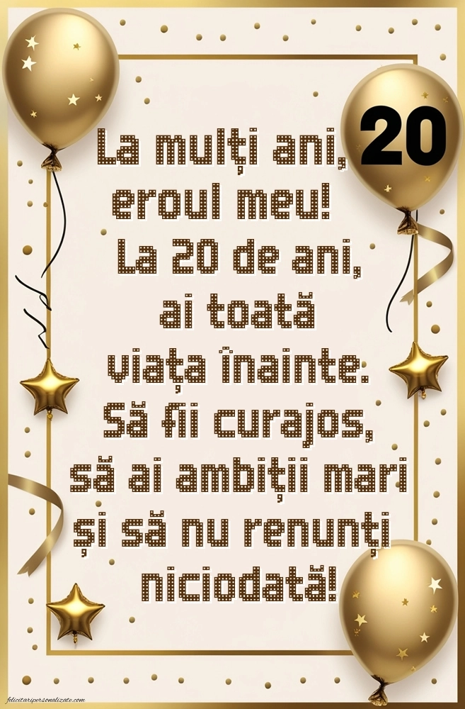 Imagini cu LA MULȚI ANI 20 ani pentru Nepot: Baloane