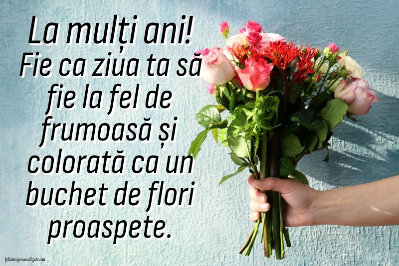 Imagini cu felicitări de La Mulți Ani cu Flori: Trandafiri