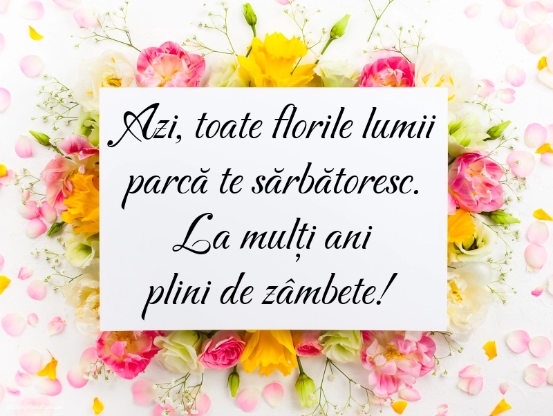 Imagini cu felicitări de La Mulți Ani cu Flori: Flori