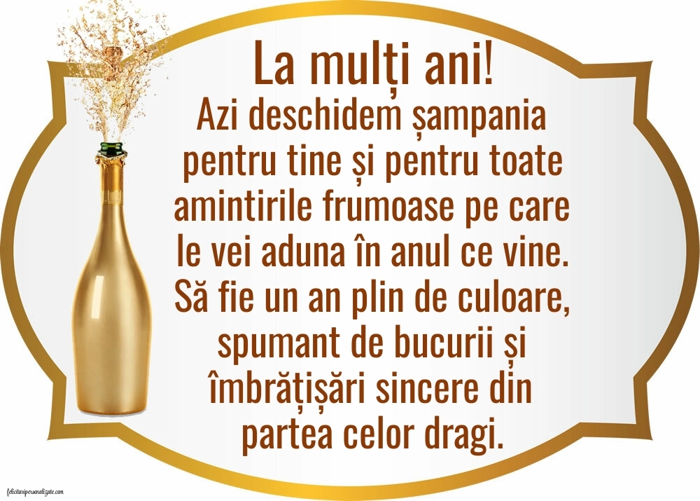 Imagini cu felicitări de La Mulți Ani cu Șampanie: Șampanie