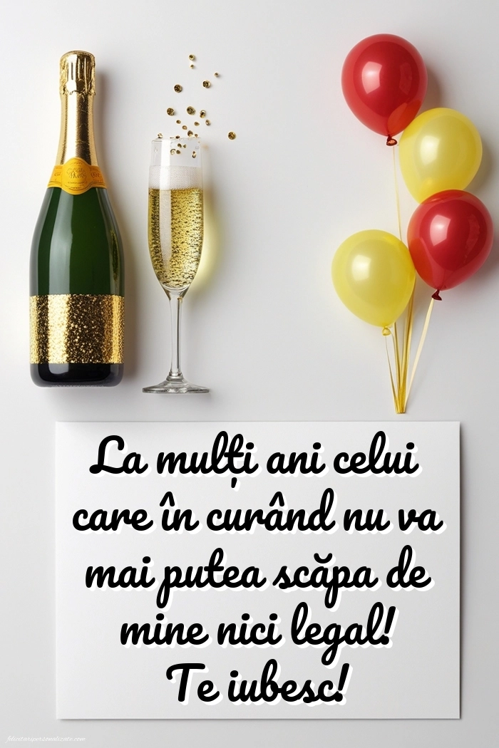 Imagini de LA MULȚI ANI pentru viitorul tău Soț: Șampanie și baloane