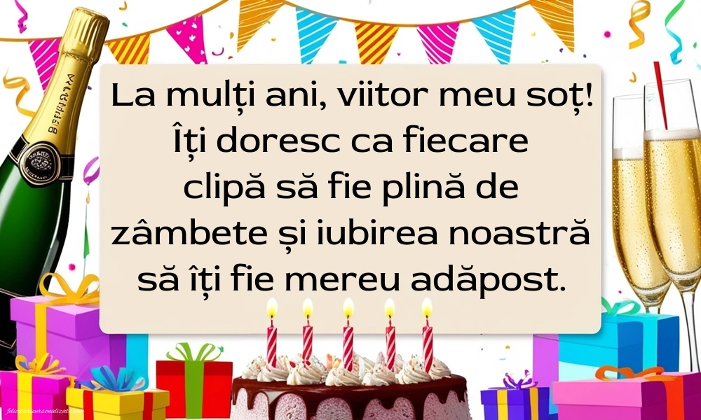 Imagini de LA MULȚI ANI pentru viitorul tău Soț: Șampanie și tort