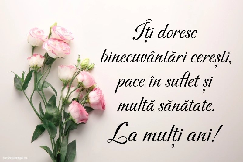 Imagini cu Felicitări Creștine de La Mulți Ani pentru Soție: Flori