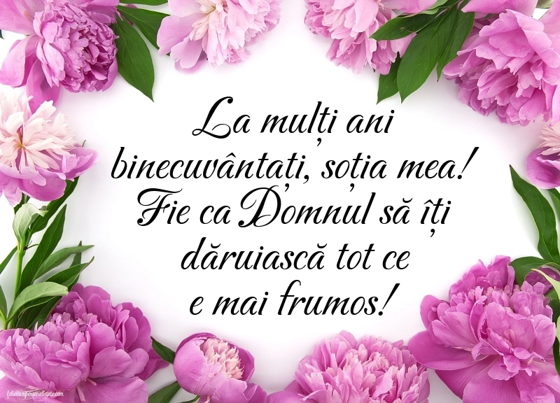 Imagini cu Felicitări Creștine de La Mulți Ani pentru Soție: Flori