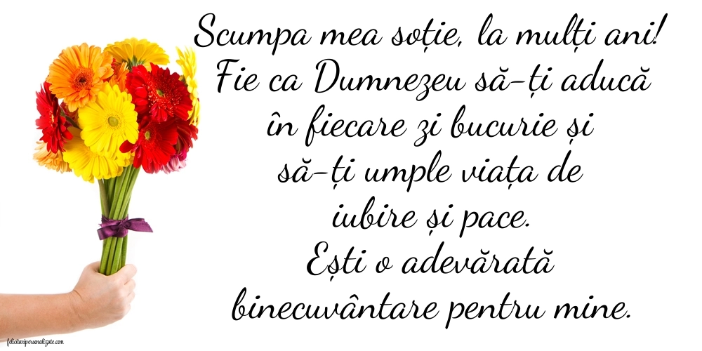 Imagini cu Felicitări Creștine de La Mulți Ani pentru Soție: Flori