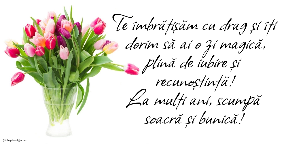 Imagini cu felicitări de La Mulți Ani pentru Soacră și Bunică: Lalele