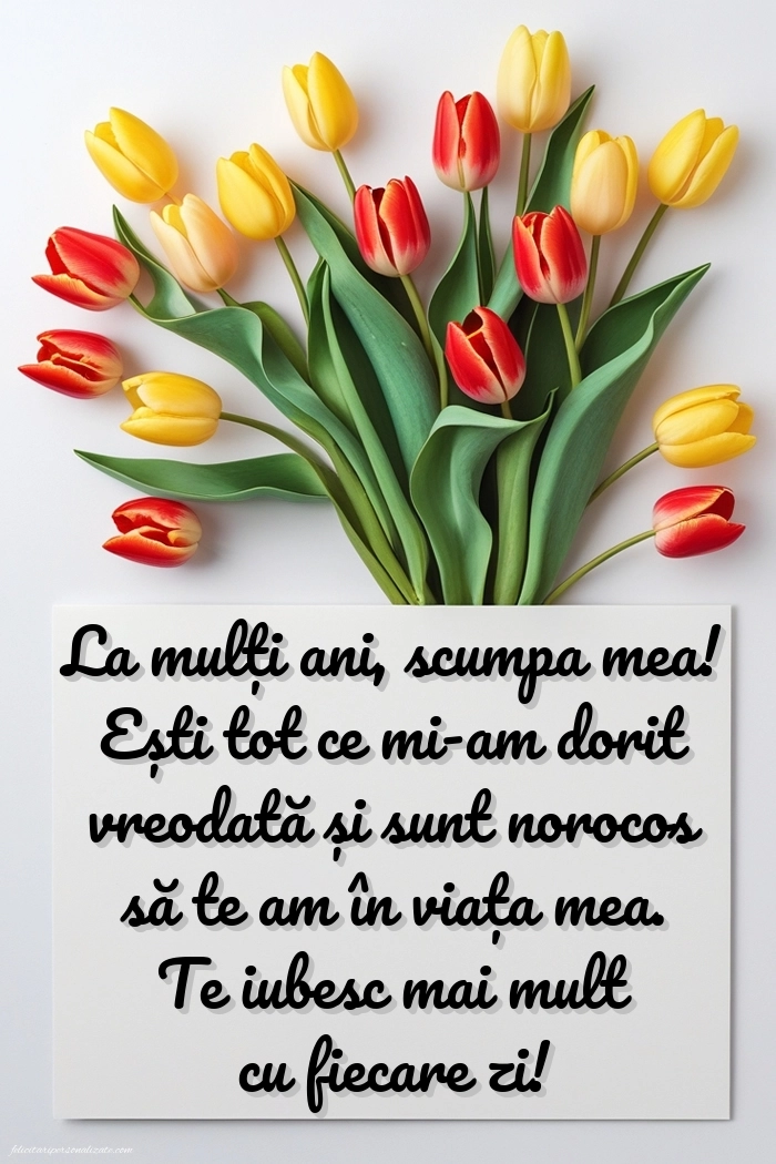 Imagini de LA MULȚI ANI pentru viitoarea Soție: Lalele