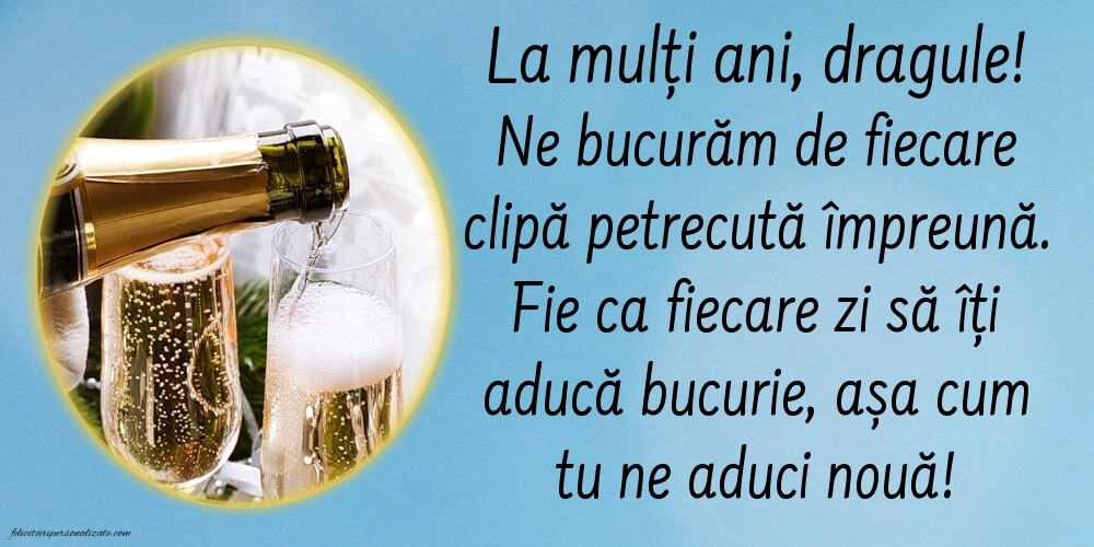 Imagini cu felicitări de LA MULȚI ANI pentru Soț și Tată: Șampanie