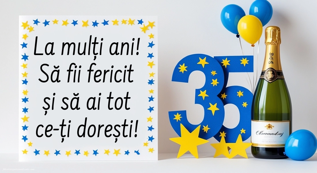 Imagini cu LA MULȚI ANI 35 de ani: Șampanie și baloane