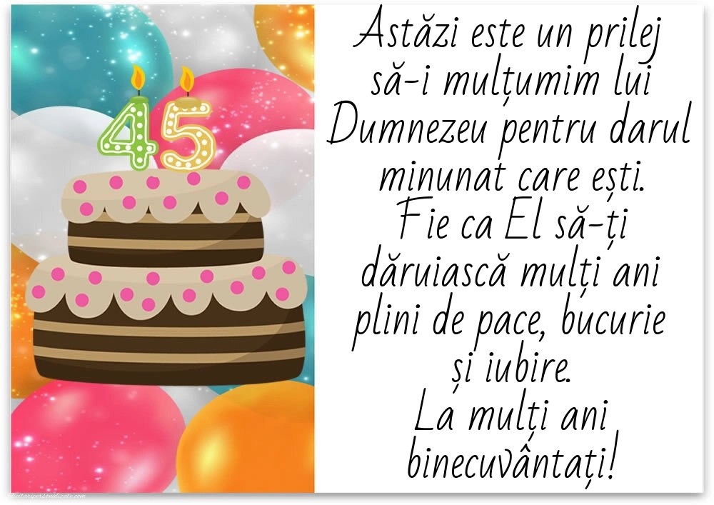 Imagini cu LA MULȚI ANI 45 de ani: Tort