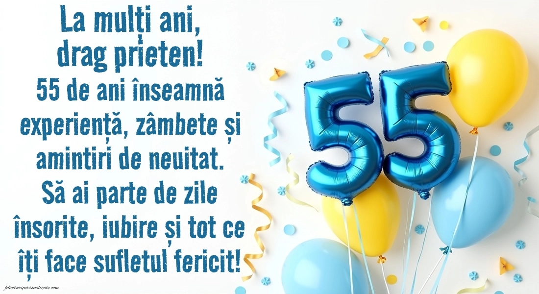 Imagini cu LA MULȚI ANI 55 de ani: Baloane