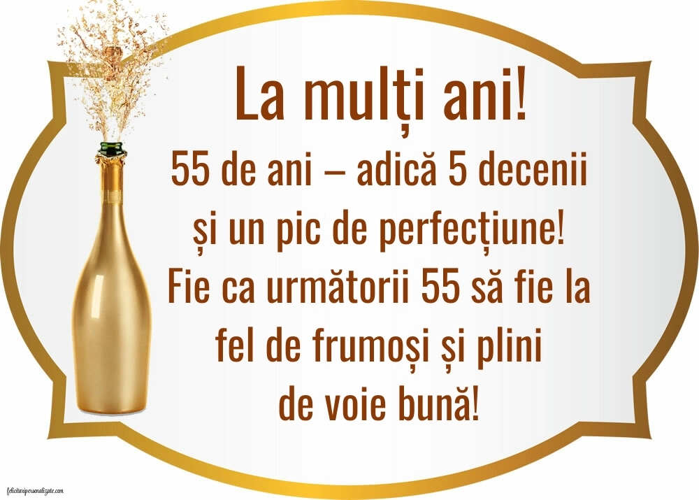 Imagini cu LA MULȚI ANI 55 de ani: Șampanie
