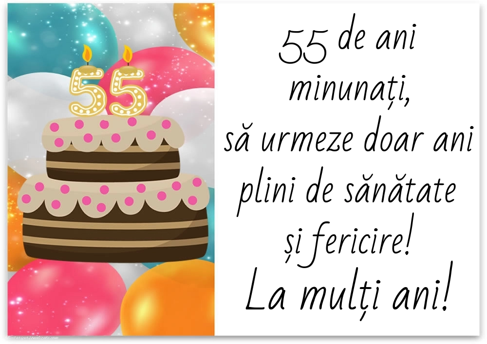 Imagini cu LA MULȚI ANI 55 de ani: Tort