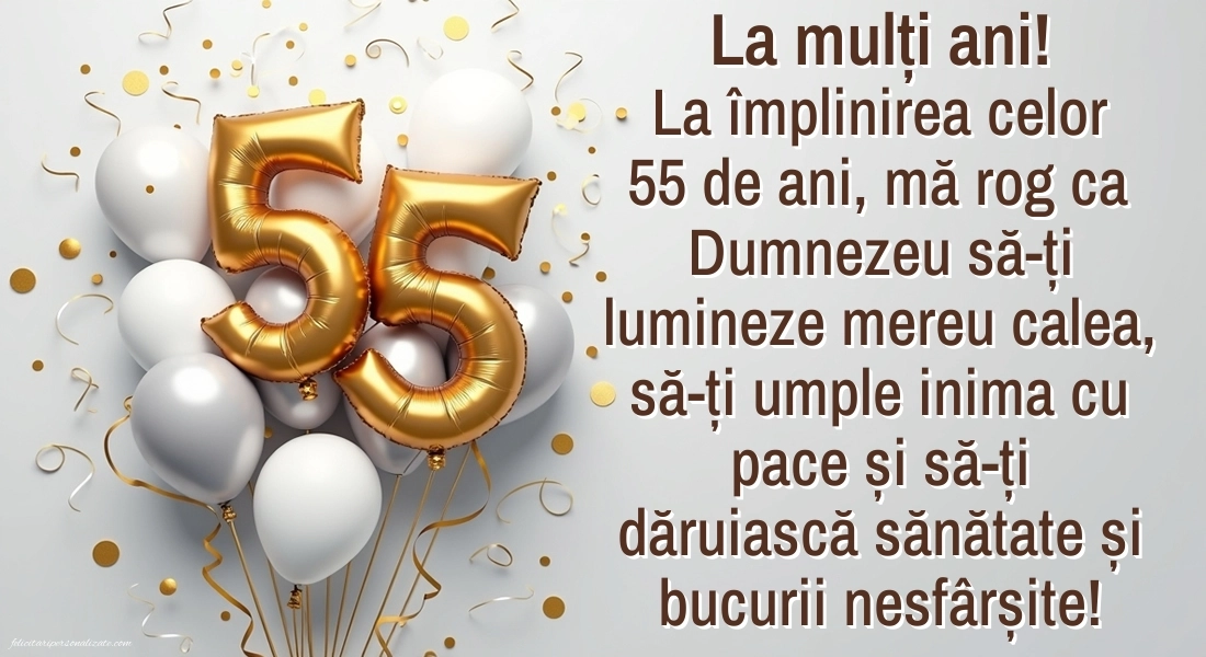 Imagini cu LA MULȚI ANI 55 de ani: Baloane