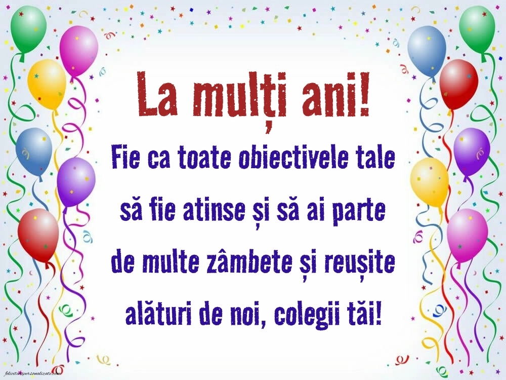 Imagini de LA MULȚI ANI pentru coleg de clasă: Baloane