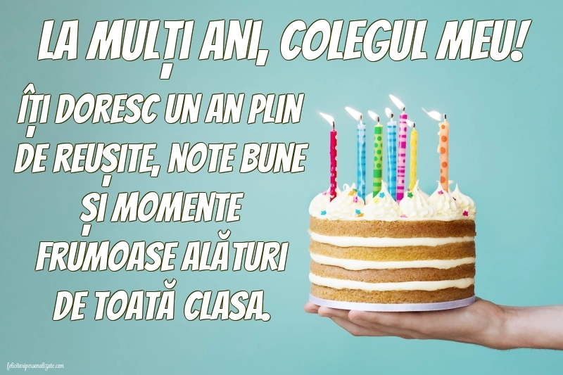 Imagini de LA MULȚI ANI pentru coleg de clasă: Tort