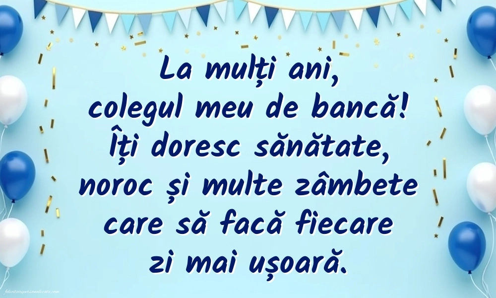 Imagini de LA MULȚI ANI pentru coleg de clasă: Baloane