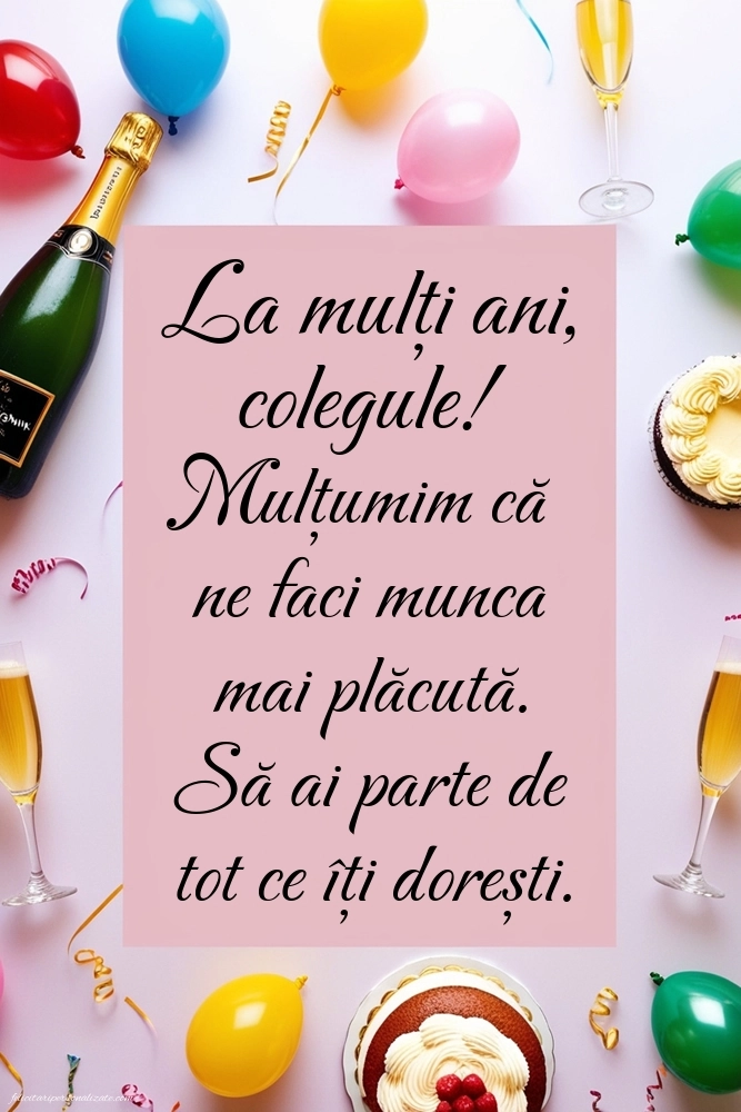 Imagini de LA  MULȚI ANI pentru coleg de muncă: Șampanie