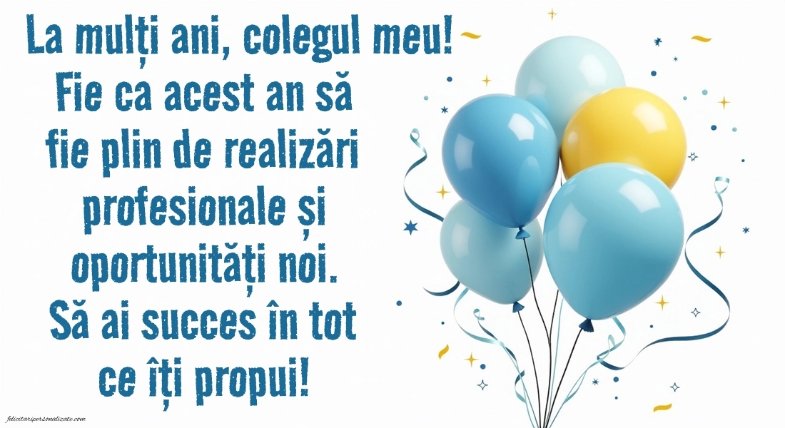 Imagini de LA  MULȚI ANI pentru coleg de muncă: Baloane