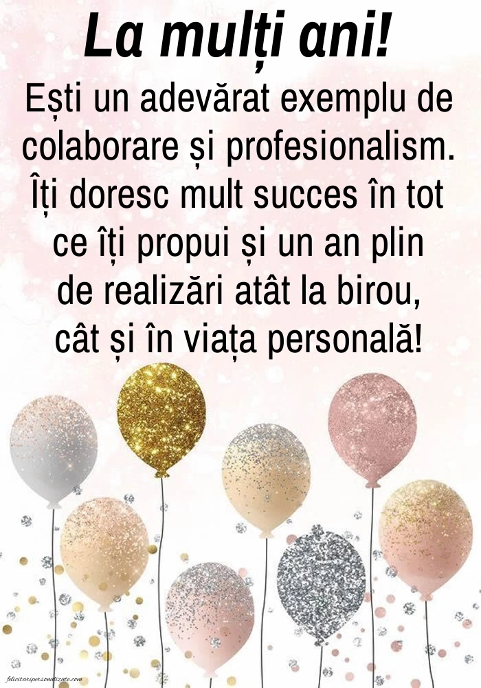 Imagini cu LA MULȚI ANI pentru colega de muncă: Baloane