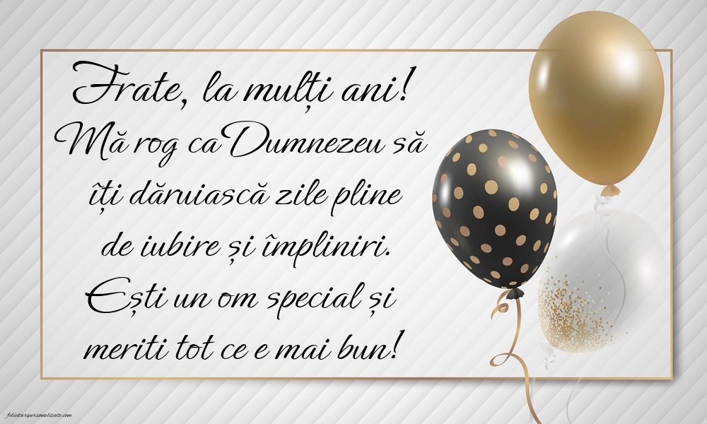 Imagini cu mesaje creștine de LA MULȚI ANI pentru Frate: Baloane