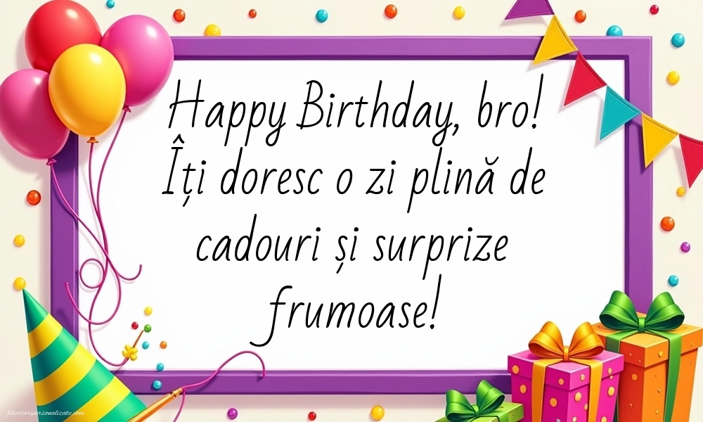 Imagini cu mesaje de LA MULȚI ANI pentru fratele meu mai mic: Baloane și Cadouri