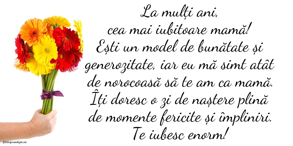 Imagini de LA MULȚI ANI de la Fiică pentru Mamă: Flori