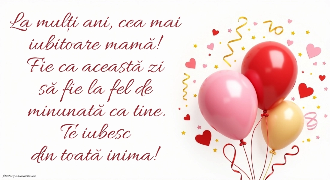 Imagini de LA MULȚI ANI de la Fiică pentru Mamă: Baloane