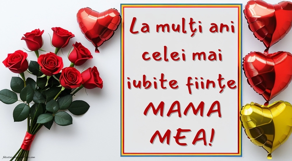 Imagini de LA MULȚI ANI de la Fiu pentru Mamă: Trandafiri și inimioare