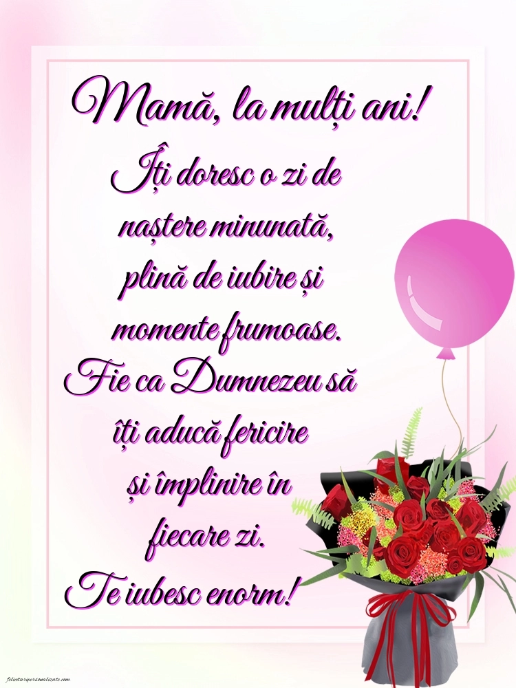 Imagini de LA MULȚI ANI de la Fiu pentru Mamă: Flori