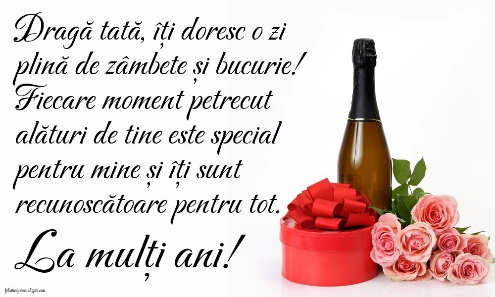 Imagini de LA MULȚI ANI de la Fiică pentru Tată: Șampanie și flori
