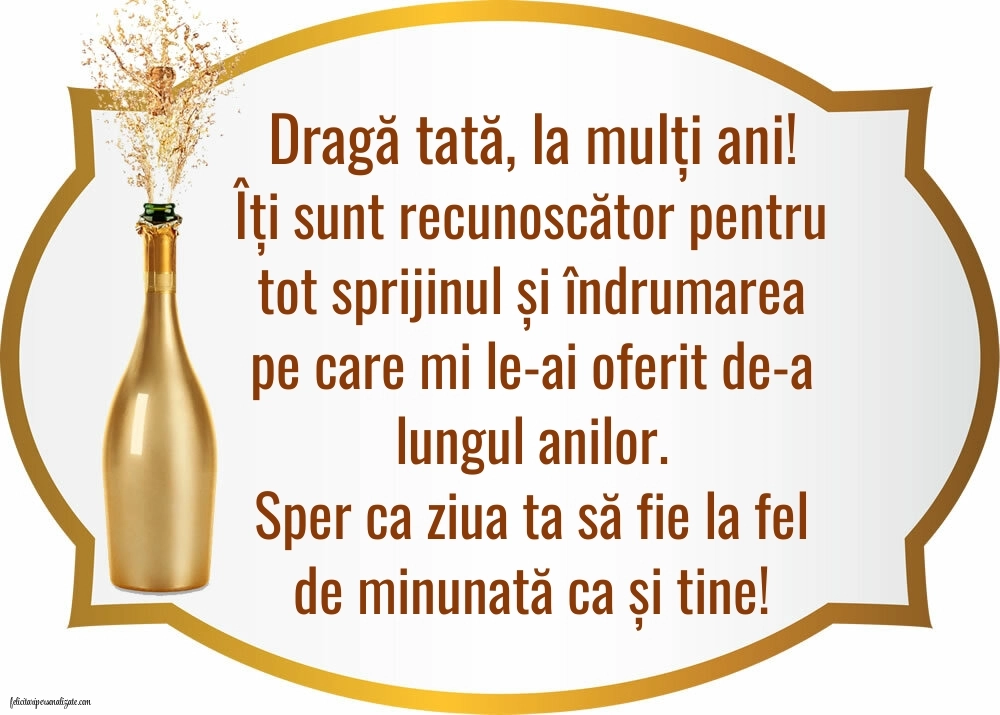 Imagini de LA MULȚI ANI de la Fiu pentru Tată: Șampanie