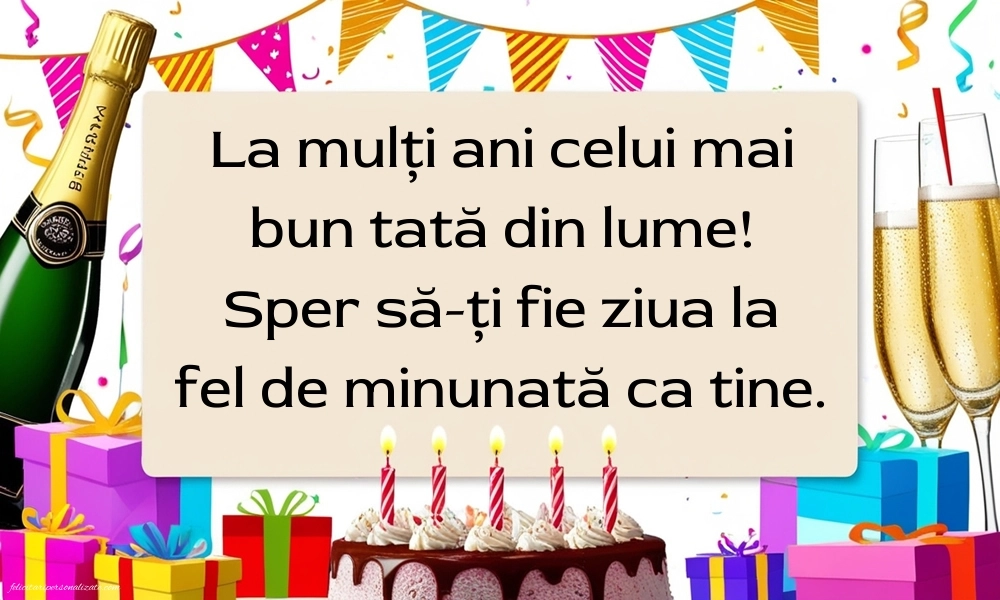 Imagini de LA MULȚI ANI de la Fiu pentru Tată: Șampanie și tort