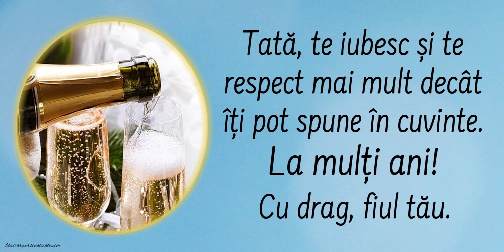 Imagini de LA MULȚI ANI de la Fiu pentru Tată: Șampanie