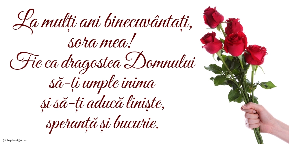 Imagini de LA MULȚI ANI pentru Soră cu mesaje creștine: Flori