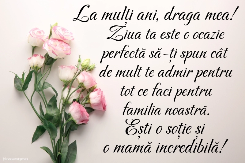 Imagini și felicitări de LA MULȚI ANI pentru Soție și Mamă: Flori