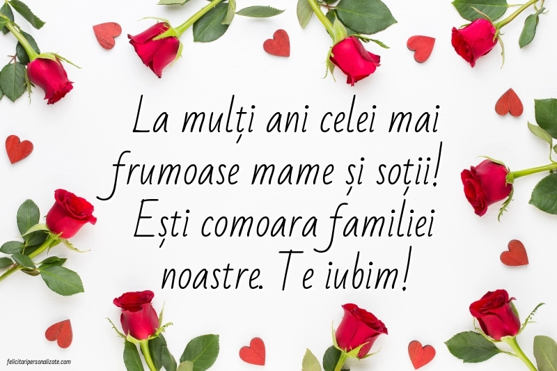 Imagini și felicitări de LA MULȚI ANI pentru Soție și Mamă: Trandafiri