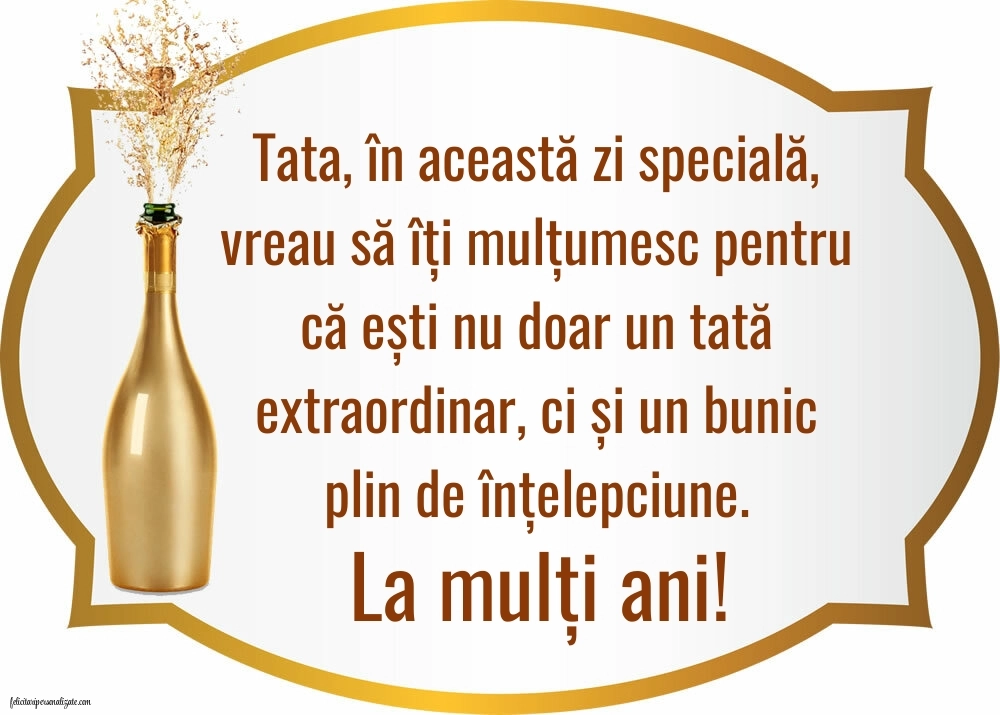 Imagini de La Mulți Ani pentru Tată și Bunic: Șampanie