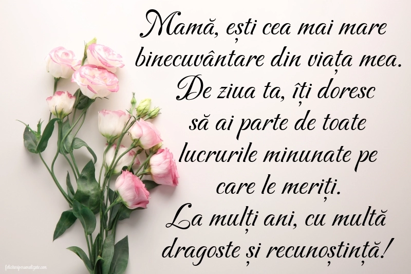 La mulți ani, mama! - Imagini cu Urări Emoționante: Flori