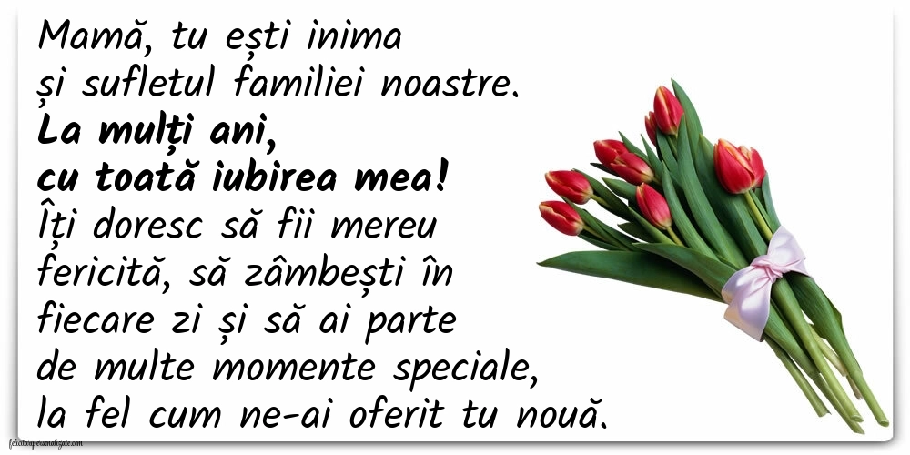 La mulți ani, mama! - Imagini cu Urări Emoționante: Lalele