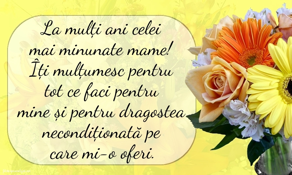 Felicitări și Imagini de Ziua de Naștere pentru Mama: Flori