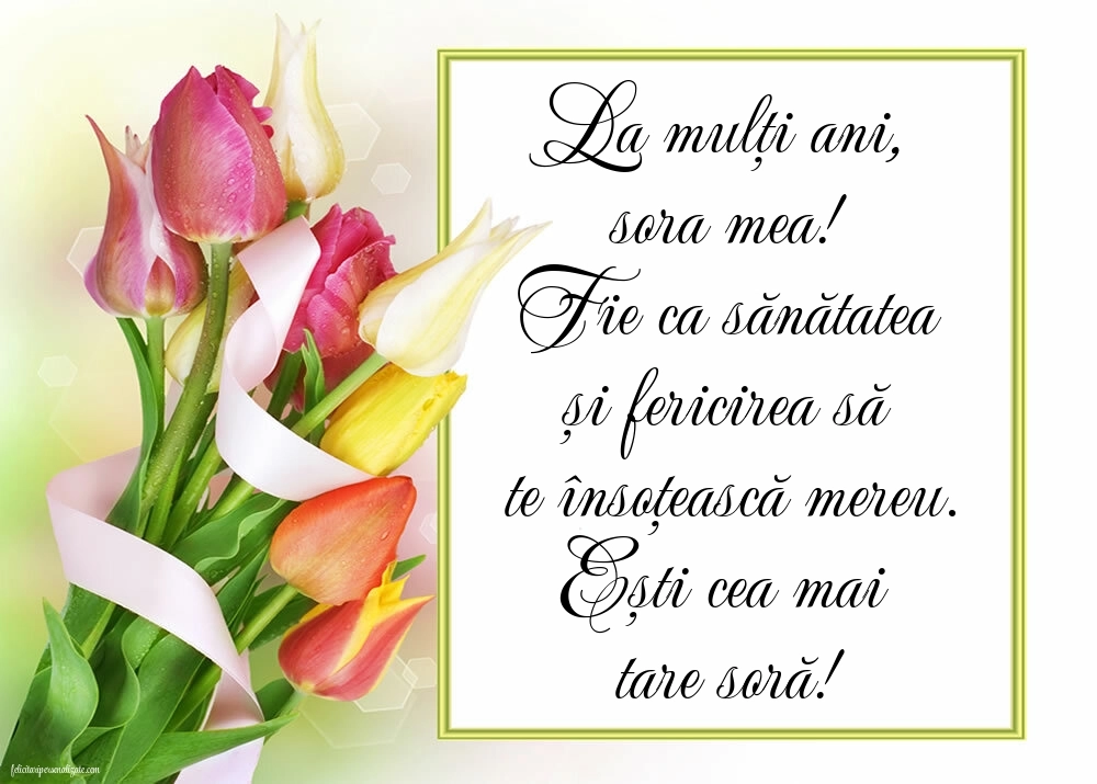 Felicitări și Imagini de Ziua de Naștere pentru Soră: Flori