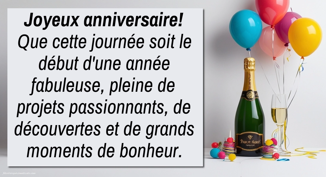 Imagini cu Urâri de La Mulți Ani în Franceză: Șampanie și baloane