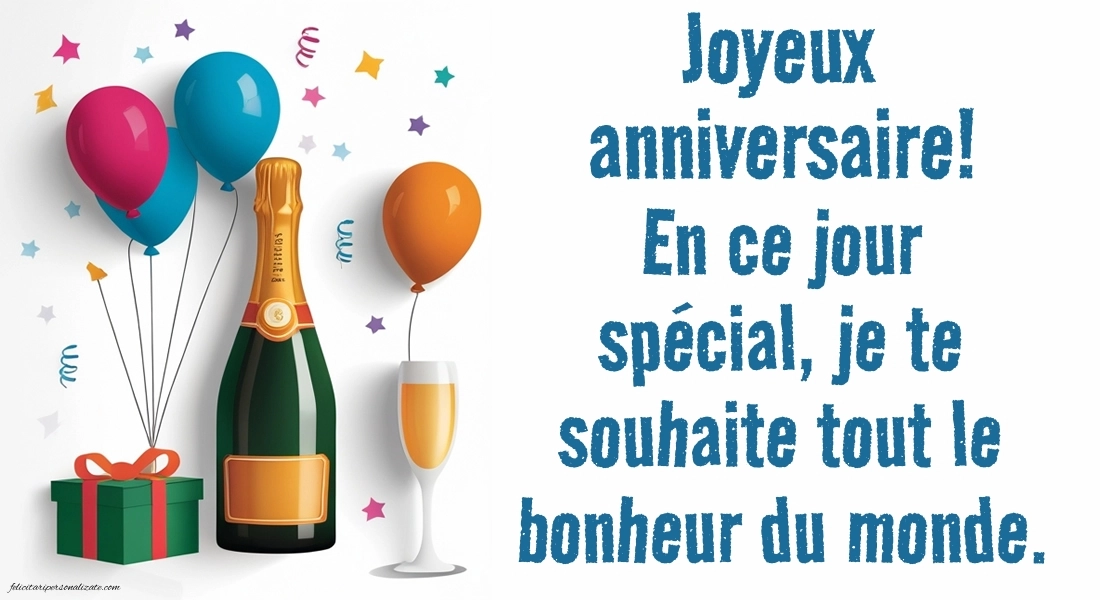 Imagini cu Urâri de La Mulți Ani în Franceză: Șampanie și baloane