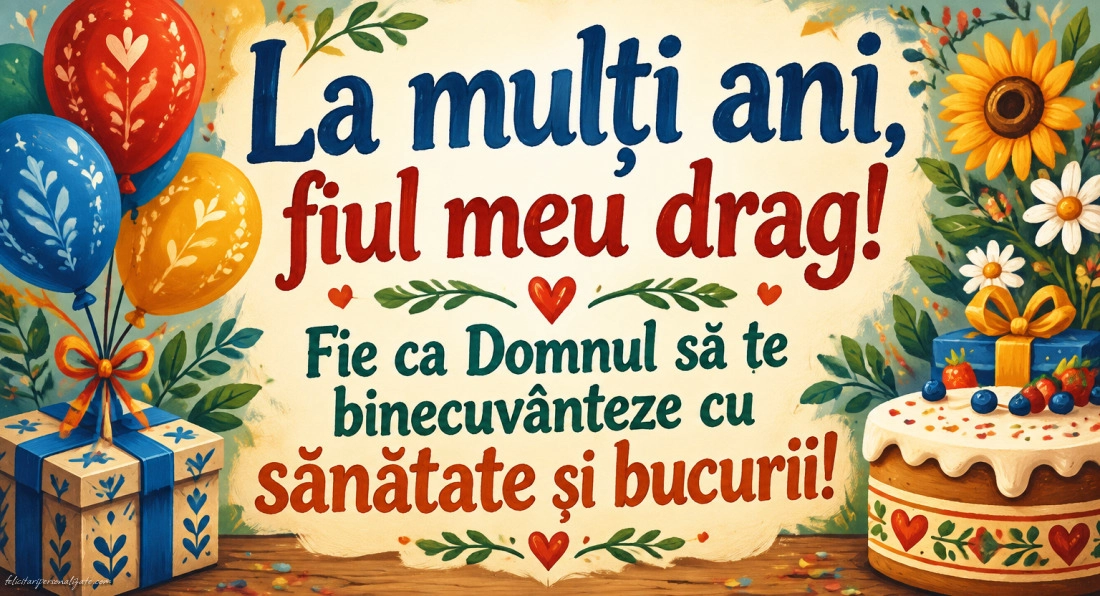 Felicitări și Imagini de Ziua de Naștere pentru Fiu: 
