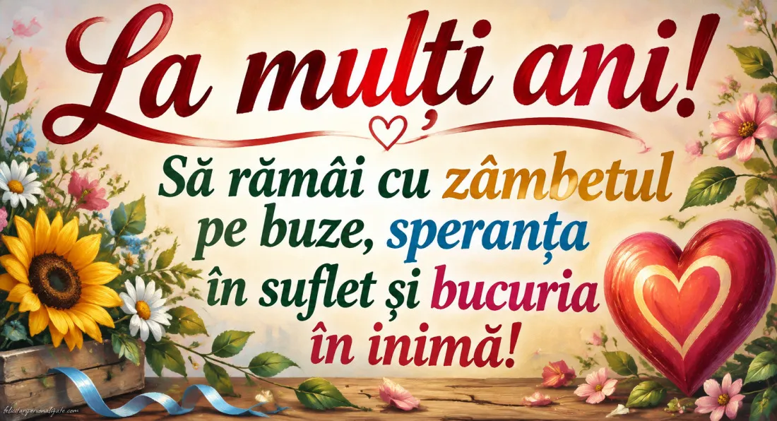 Felicitări cu mesaje pentru aniversare: 