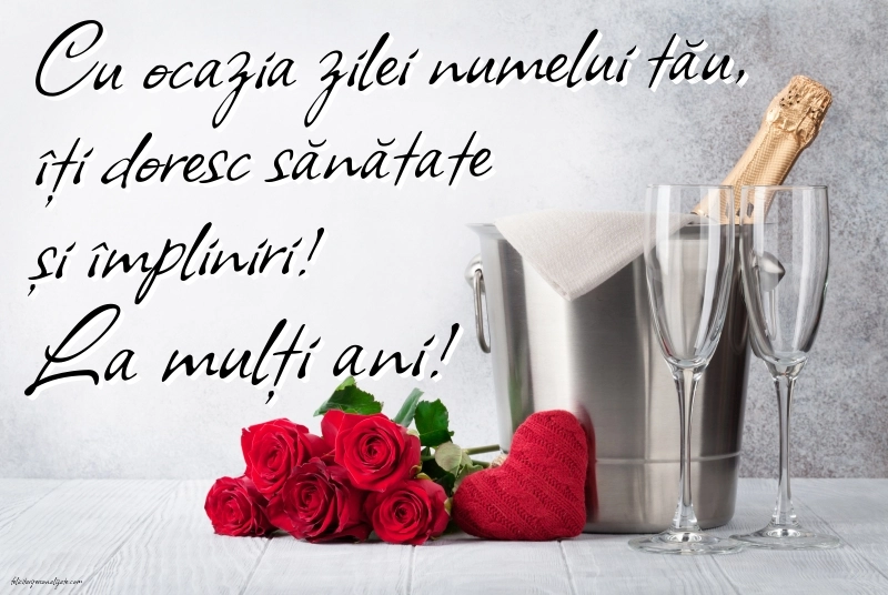 Imagini cu felicitări frumoase de Ziua Numelui: Șampanie