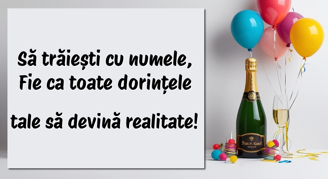 Imagini cu La mulți ani de ziua numelui: Șampanie și baloane